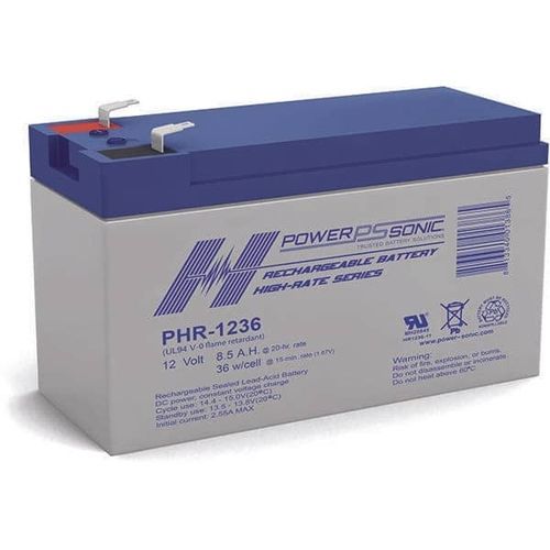 Batteria VRLA - PHR-1236 - Power-Sonic - rettangolare / 12 V / per UPS