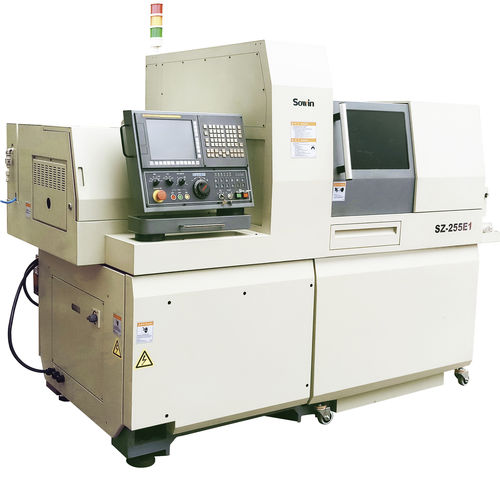 Tornio a fantina mobile CNC - SZ-255E1 - Shenzhen Sowin Precision Machine Tool Co., Ltd - 5 assi / universale / a due mandrini