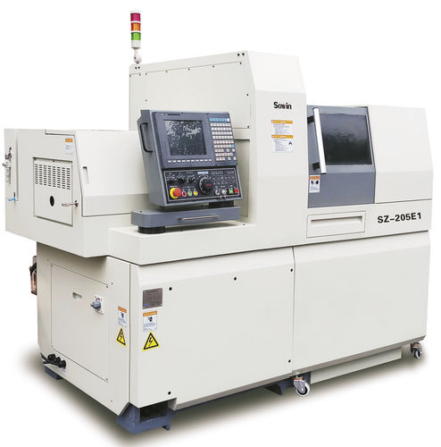 Tornio a fantina mobile CNC - SZ-205E1  - Shenzhen Sowin Precision Machine Tool Co., Ltd - 5 assi / universale / a due mandrini