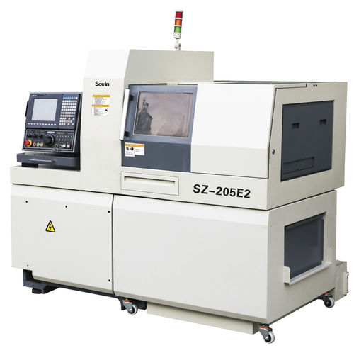 Tornio a fantina mobile CNC - SZ-205E2 - Shenzhen Sowin Precision Machine Tool Co., Ltd - 5 assi / universale / a due mandrini