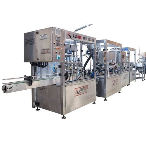 Riempitrice tappatrice etichettatrice servocomandata - ADK 301 - Adotek Machine - automatica / per derrate alimentari / per prodotti cosmetici