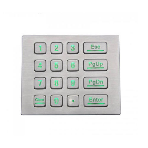 Tastiera numerica 16 tasti - D-8281C - ShenZhen DAVO Electronics Co., Ltd - ad incastro / in metallo / in acciaio inossidabile