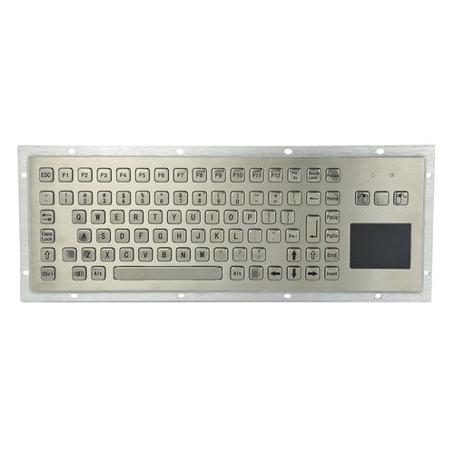Tastiera in acciaio inossidabile spazzolato - D-8606T - ShenZhen DAVO Electronics Co., Ltd - ad incastro / a tasti meccanici / con mouse integrato a due tasti