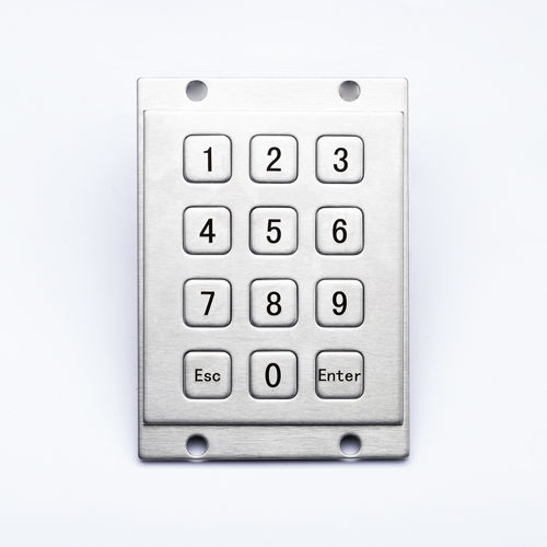 Tastiera numerica 12 tasti - D-8208 - ShenZhen DAVO Electronics Co., Ltd - ad incastro / in acciaio inossidabile / in lega