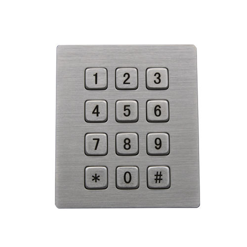 Tastiera numerica 12 tasti - D-8208J - ShenZhen DAVO Electronics Co., Ltd - ad incastro / in metallo / inossidabile