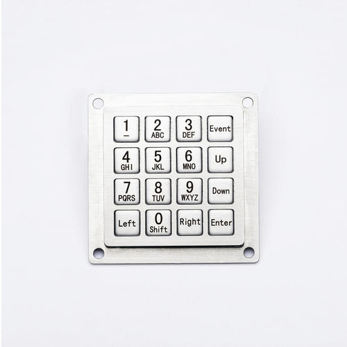 Tastiera numerica 16 tasti - D-8291 - ShenZhen DAVO Electronics Co., Ltd - ad incastro / in acciaio inossidabile / in lega