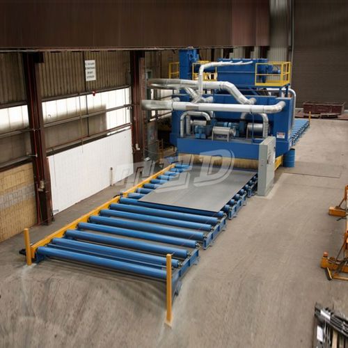 Granigliatrice con nastro trasportatore a rulli - Qingdao Ted Machinery - per metallo