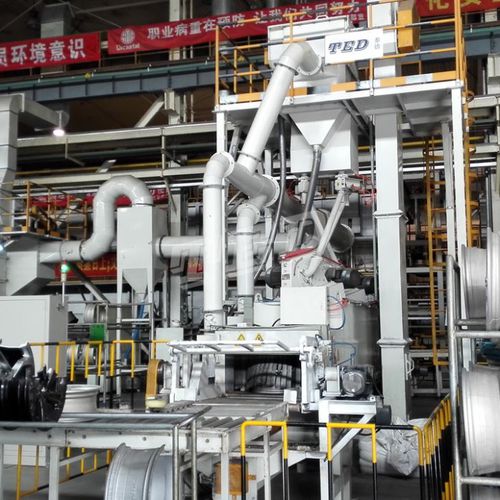 Granigliatrice a trasportatore aereo - Qingdao Ted Machinery - per cerchioni