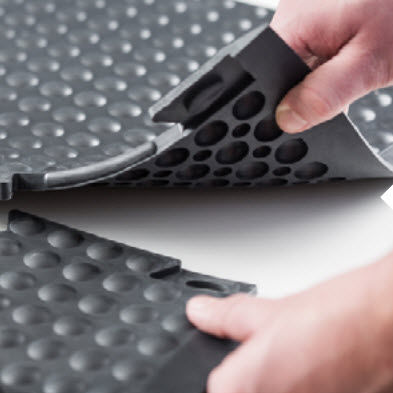 Tappeto antiscivolo - Ergo - Sunnex - da lavoro / a bolle / in gomma nitrile