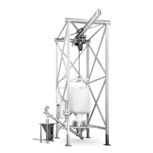 Svuota big-bag a vibrazione - TECHNOSILOS - con dispositivo di sollevamento / di granulato / per polvere