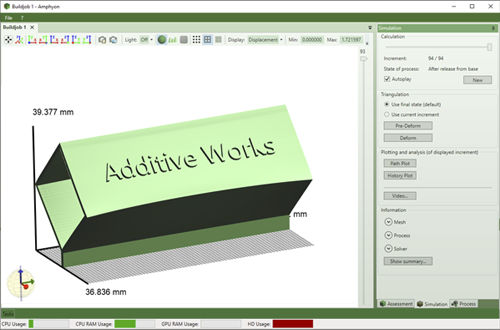 Software di analisi - PRE - Additive Works - di simulazione / di modellizzazione di deformazione di superfici / di taglio