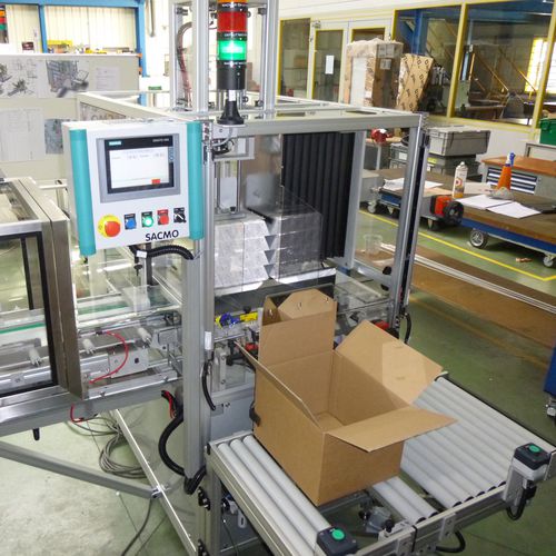 Incassatrice laterale - SACMO - semiautomatica / per pacchetti / per cartoni