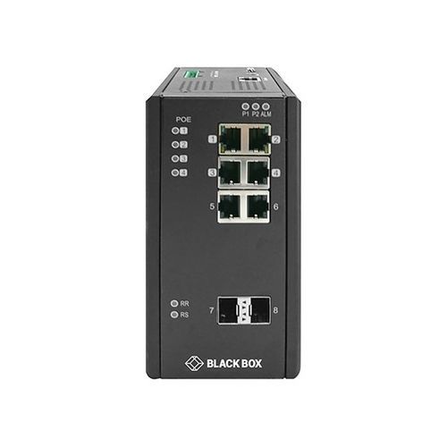 Switch Ethernet gestibile - LIE1082A - Black Box - 8 porte / Ethernet gigabit / su guida DIN