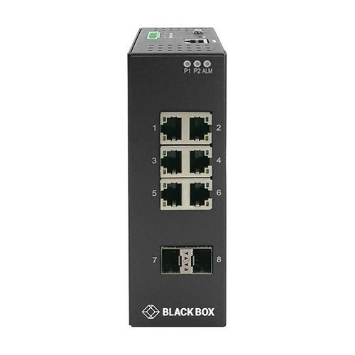 Switch Ethernet gestibile - LIG10 series - Black Box - 8 porte / Ethernet gigabit / su guida DIN