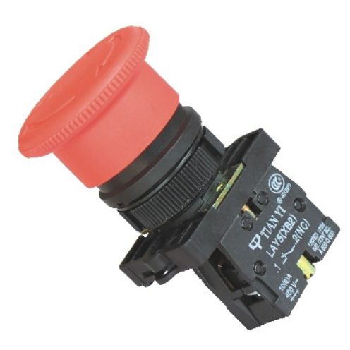 Pulsante a fungo - LAY5 series - Shanghai Tianyi Electric Co., Ltd. - di arresto di emergenza / montato su pannello / push-to-lock