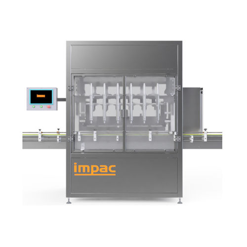 Riempitrice tappatrice etichettatrice automatica - PYTHON - impac Engineering ltd. - controllata da PLC / per liquidi viscosi / per crema