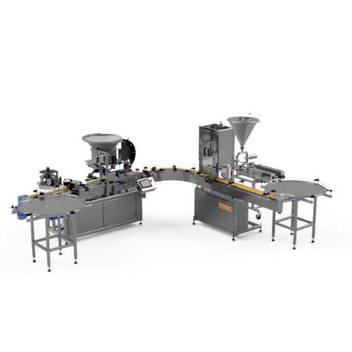 Riempitrice tappatrice etichettatrice automatica - SILVER - impac Engineering ltd. - controllata da PLC / lineare / per liquidi