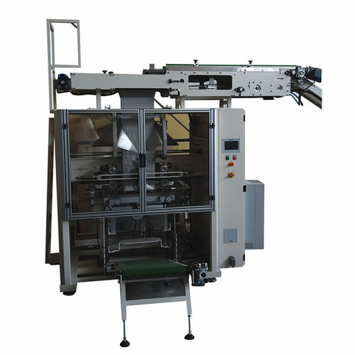 Macchina di confezionamento verticale - BVM-1300-MC - GPM - controllata da PLC / in pellicola / compatta