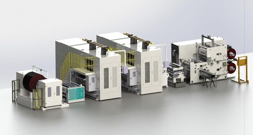 Pressa di laminazione - MA-02 - MEGAROBO - per poli di batterie / a rulli / automatica