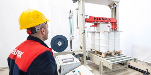 Reggiatrice automatica - Keramik Makina Sanayi ve Ticaret A.Ş - per pacchetti / per prodotti finiti / con pressa