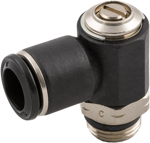 Raccordo regolatore di flusso - 55900 series - AIGNEP - per aria compressa / push-in / a gomito