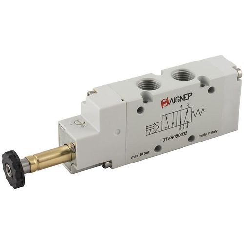 Distributore pneumatico a cassetto - 01VS series - AIGNEP - azionato tramite solenoide / pilota / a 3/2 vie