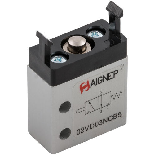 Distributore pneumatico a valvola - 02VD series - AIGNEP - con azionamento manuale / a 3/2 vie / normalmente chiusa