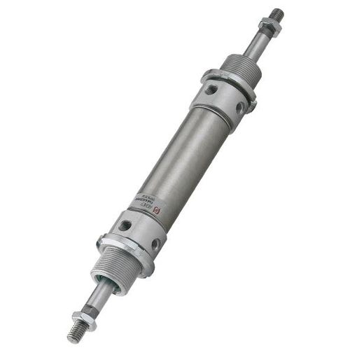 Cilindro pneumatico - AJ series - AIGNEP - a pistone magnetico / con asta attraversante / a doppio effetto