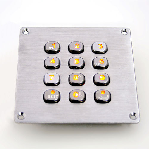 Tastiera numerica 12 tasti - KY2083A - Shenzhen KEYU Co., Ltd  - ad incastro / in acciaio inossidabile / USB
