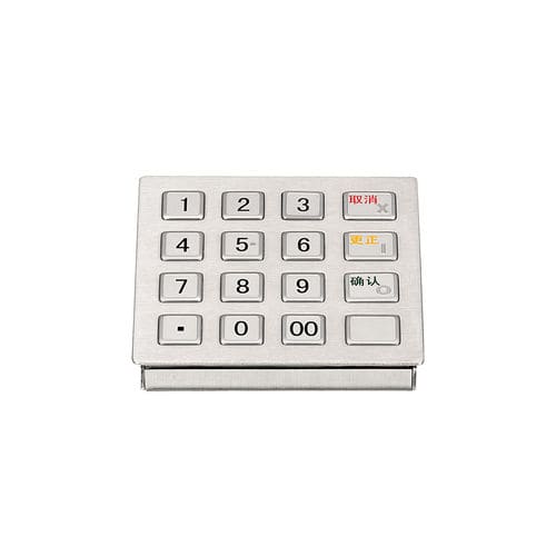 Tastiera numerica 16 tasti - KY3080 - Shenzhen KEYU Co., Ltd  - ad incastro / in acciaio inossidabile / a tenuta stagna