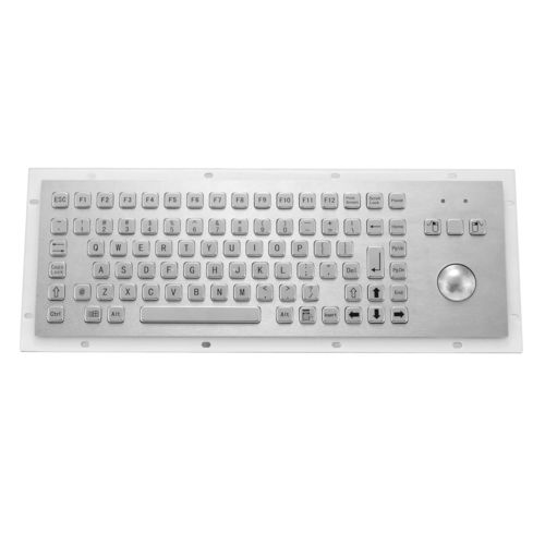 Tastiera in acciaio inossidabile - KY-PC-F2 - Shenzhen KEYU Co., Ltd  - ad incastro / a tasti meccanici / con mouse integrato a due tasti