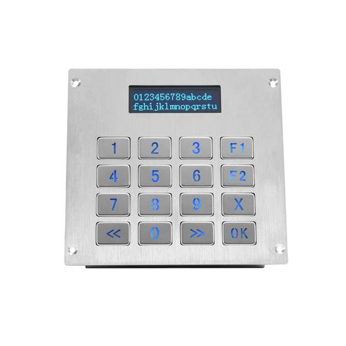 Tastiera numerica 16 tasti - KY3088LP - Shenzhen KEYU Co., Ltd  - ad incastro / in acciaio inossidabile / USB