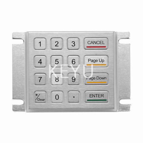 Tastiera numerica 16 tasti - KY2088A - Shenzhen KEYU Co., Ltd  - ad incastro / in acciaio inossidabile / RS-232