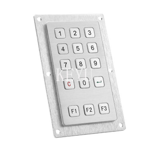 Tastiera numerica 15 tasti - KY2175 - Shenzhen KEYU Co., Ltd  - ad incastro / in acciaio inossidabile spazzolato / RS-232