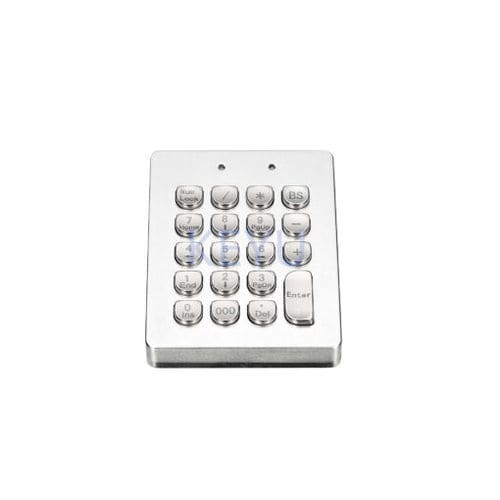 Tastiera numerica in metallo argentato - KY-U90 Silver - Shenzhen KEYU Co., Ltd  - 19 tasti / ad incastro / in acciaio inossidabile spazzolato