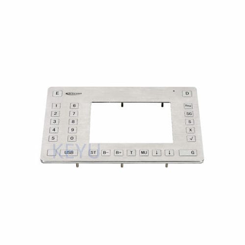 Tastiera numerica su misura - KY-KLX01 - Shenzhen KEYU Co., Ltd  - 26 tasti / ad incastro / in acciaio inossidabile spazzolato