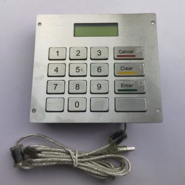 Tastiera numerica display LCD - KY-3688LP - Shenzhen KEYU Co., Ltd  - 16 tasti / ad incastro / in acciaio inossidabile