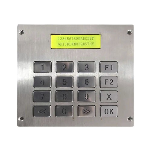 Tastiera numerica display LCD - KY3088LCD - Shenzhen KEYU Co., Ltd  - 16 tasti / ad incastro / in acciaio inossidabile