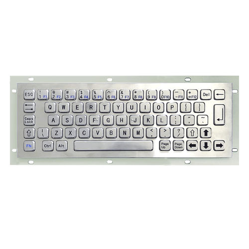 Tastiera metallizzata - KY-PC-N270 - Shenzhen KEYU Co., Ltd  - ad incastro / a tasti meccanici / con tasto Fn