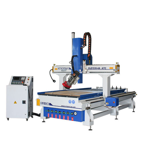 Contornatrice CNC - ELECNC1330ATC-4 - Jinan Blue Elephant CNC Machinery Co.,Ltd - 4 assi / a mandrino / per plastica