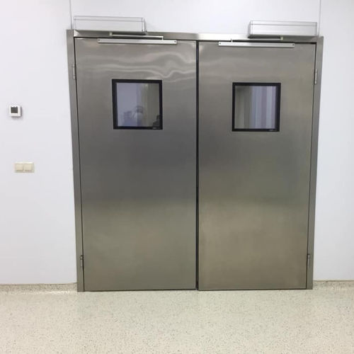 Porta con cerniera - iCat® - Rsa kapi LTD - in acciaio inossidabile / per interno / per ospedali