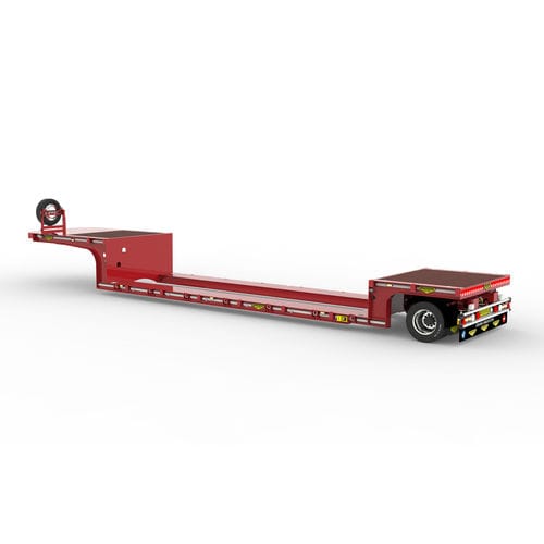 Semirimorchio gooseneck - Broshuis BV - con sospensione pneumatica / extra ribassato / per attrezzatura industriale