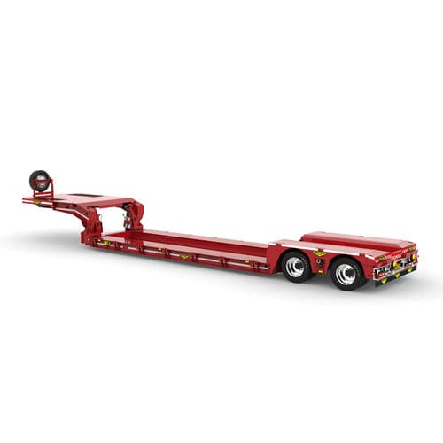 Semirimorchio gooseneck - Broshuis BV - con sospensione pneumatica / extra ribassato / per prodotti in polvere