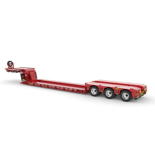 Semirimorchio porta-attrezzi - Broshuis BV - gooseneck / extra ribassato / a 3 assi