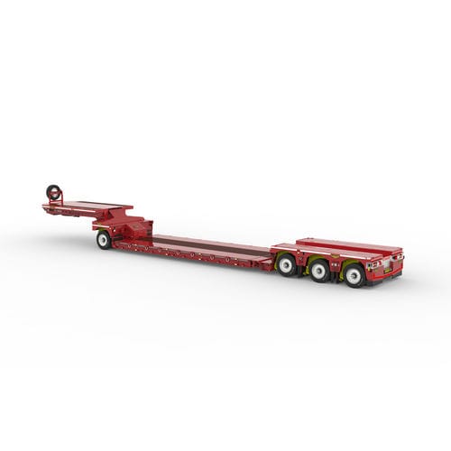 Rimorchio extra ribassato - Broshuis BV - per attrezzatura industriale / a 4 assi / trainato