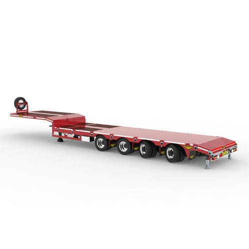 Semirimorchio con sospensione pneumatica - Broshuis BV - autotracciante / a 4 assi / trainato
