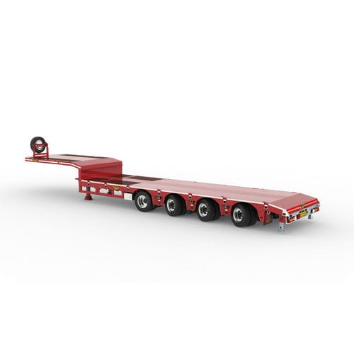 Semirimorchio gooseneck - Broshuis BV - con sospensione pneumatica / a 4 assi / trainato