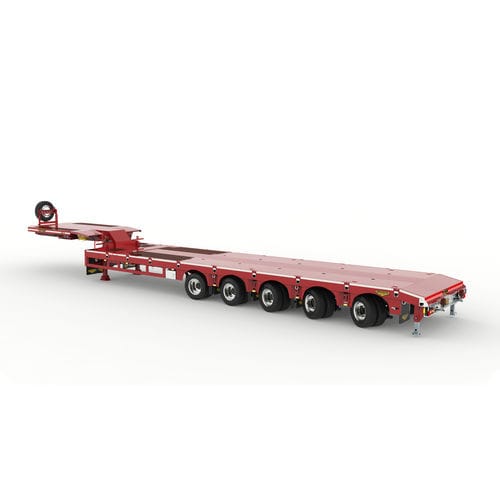 Semirimorchio gooseneck - Broshuis BV - a 5 assi / trainato / con sospensioni idrauliche
