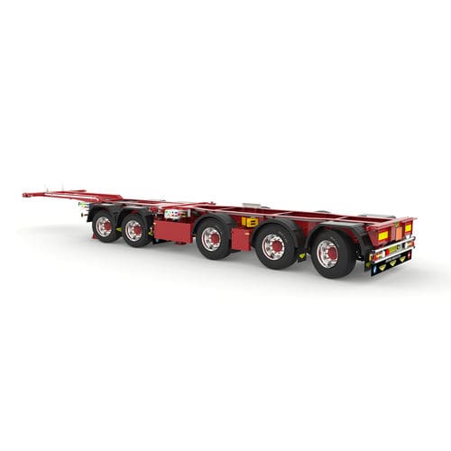 Rimorchio per contenitore - Broshuis BV - per attrezzatura industriale / a 5 assi / trainato