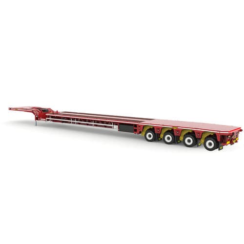 Rimorchio a pianale - Broshuis BV - gooseneck / per centrale eolica / a 4 assi